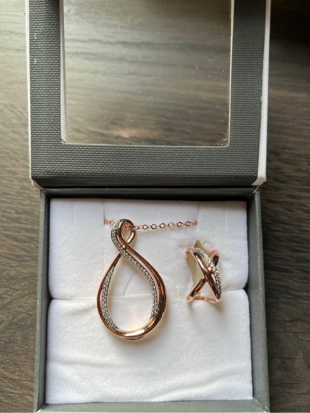 Brosway Rose Gold Necklace + Ring Set